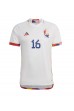 België Thorgan Hazard #16 Voetbaltruitje Uit tenue WK 2022 Korte Mouw